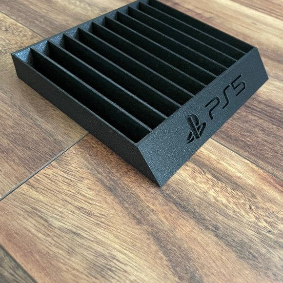Sony PlayStation 5 Sleek Game Holder with PS5 Logo Trophy Case Jewel Case Stand - Picture 3 of 4
